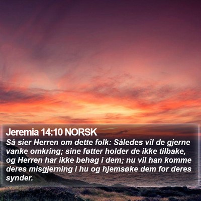 Jeremia 14:10 NORSK Bible Verse Image