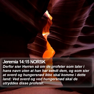 Jeremia 14:15 NORSK Bible Verse Image