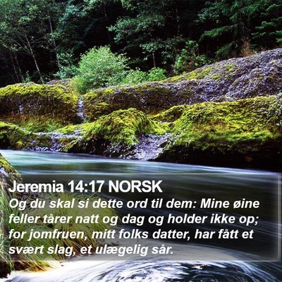 Jeremia 14:17 NORSK Bible Verse Image