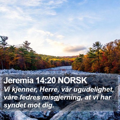 Jeremia 14:20 NORSK Bible Verse Image