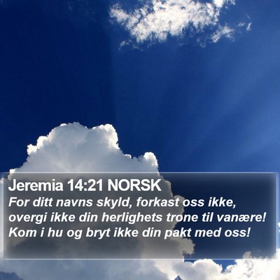 Jeremia 14:21 NORSK Bible Verse Image