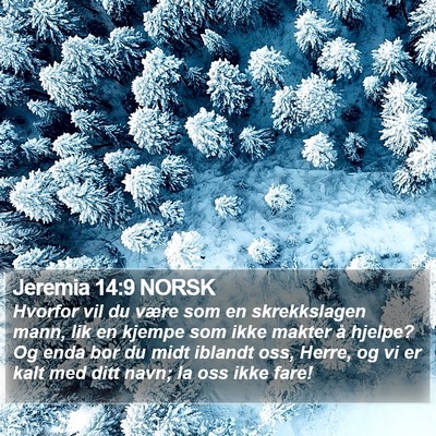 Jeremia 14:9 NORSK Bible Verse Image
