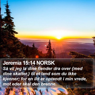Jeremia 15:14 NORSK Bible Verse Image