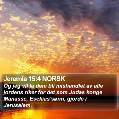 Jeremia 15:4 NORSK Bible Verse Image