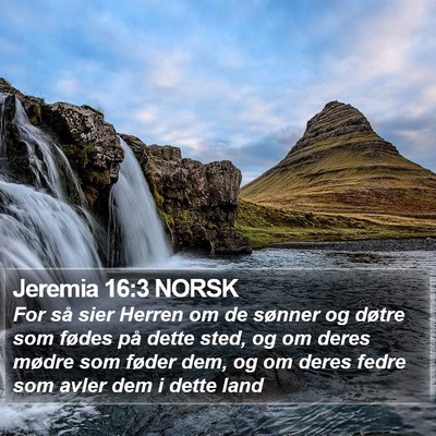 Jeremia 16:3 NORSK Bible Verse Image