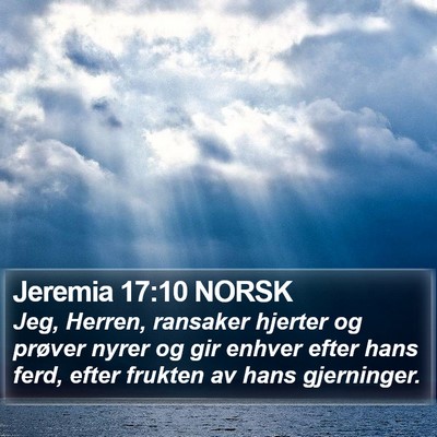 Jeremia 17:10 NORSK Bible Verse Image