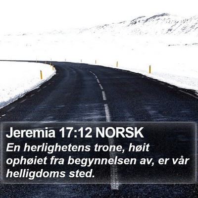 Jeremia 17:12 NORSK Bible Verse Image