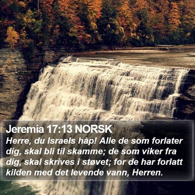 Jeremia 17:13 NORSK Bible Verse Image