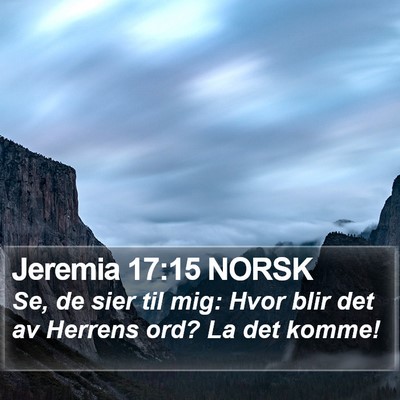 Jeremia 17:15 NORSK Bible Verse Image