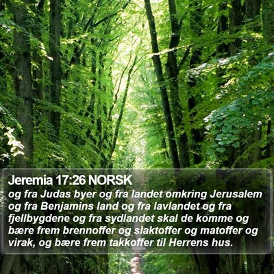 Jeremia 17:26 NORSK Bible Verse Image