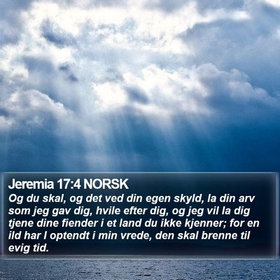 Jeremia 17:4 NORSK Bible Verse Image