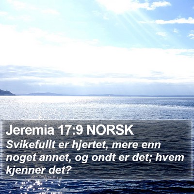 Jeremia 17:9 NORSK Bible Verse Image