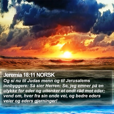 Jeremia 18:11 NORSK Bible Verse Image