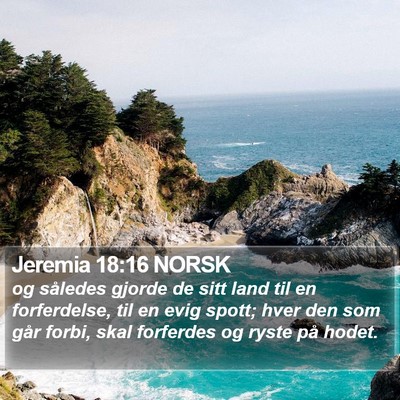 Jeremia 18:16 NORSK Bible Verse Image