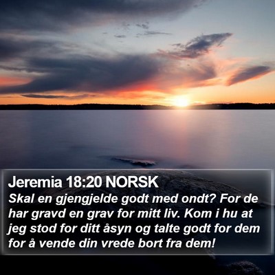 Jeremia 18:20 NORSK Bible Verse Image