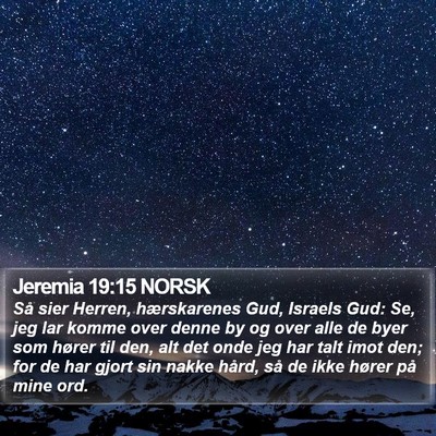 Jeremia 19:15 NORSK Bible Verse Image