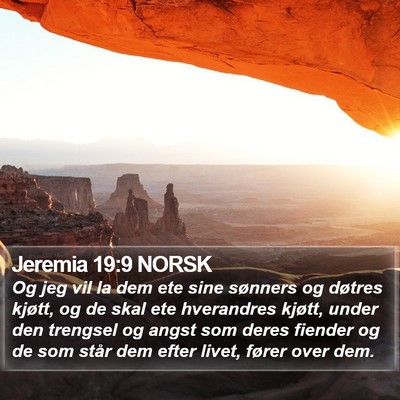 Jeremia 19:9 NORSK Bible Verse Image