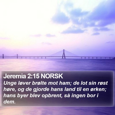 Jeremia 2:15 NORSK Bible Verse Image