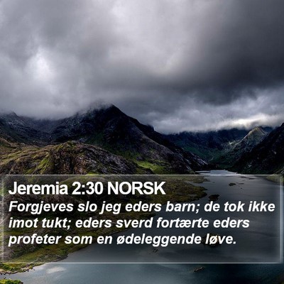 Jeremia 2:30 NORSK Bible Verse Image