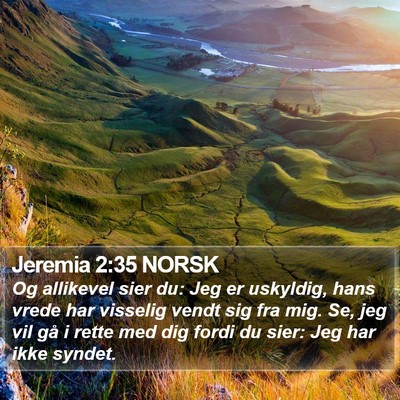 Jeremia 2:35 NORSK Bible Verse Image