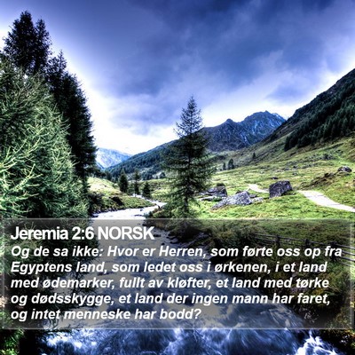 Jeremia 2:6 NORSK Bible Verse Image