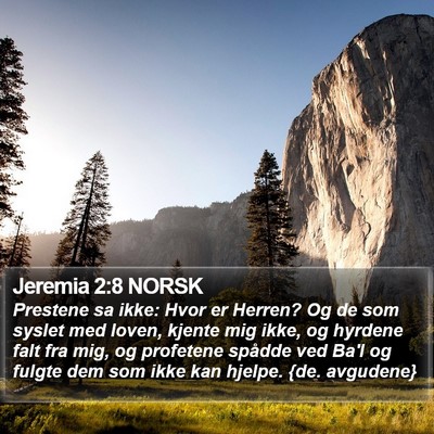 Jeremia 2:8 NORSK Bible Verse Image