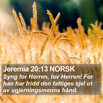 Jeremia 20:13 NORSK Bible Verse Image