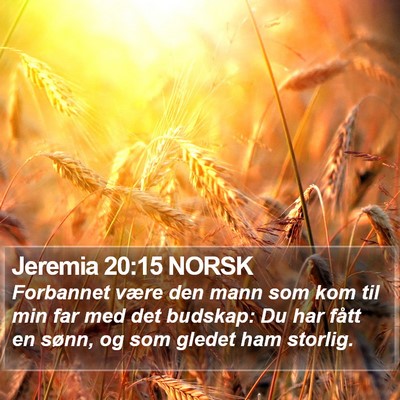 Jeremia 20:15 NORSK Bible Verse Image