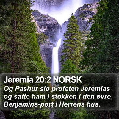 Jeremia 20:2 NORSK Bible Verse Image