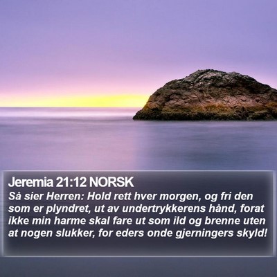 Jeremia 21:12 NORSK Bible Verse Image