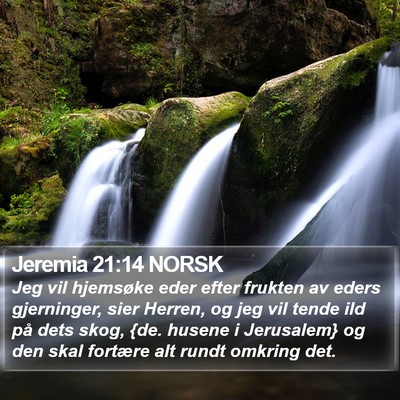 Jeremia 21:14 NORSK Bible Verse Image