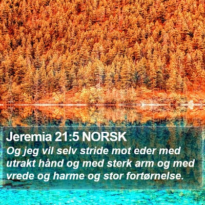 Jeremia 21:5 NORSK Bible Verse Image