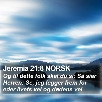 Jeremia 21:8 NORSK Bible Verse Image