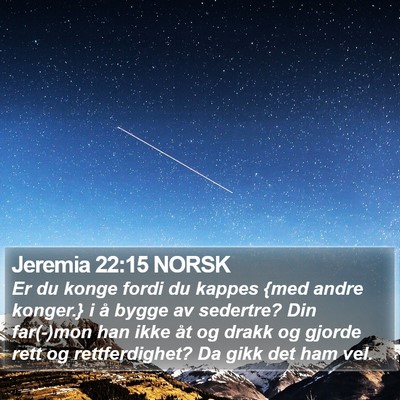 Jeremia 22:15 NORSK Bible Verse Image