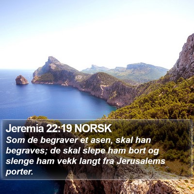 Jeremia 22:19 NORSK Bible Verse Image
