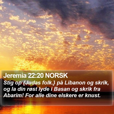 Jeremia 22:20 NORSK Bible Verse Image
