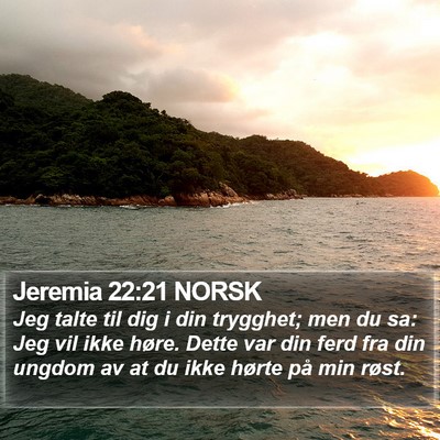 Jeremia 22:21 NORSK Bible Verse Image