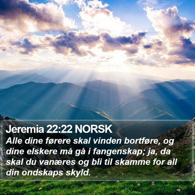 Jeremia 22:22 NORSK Bible Verse Image