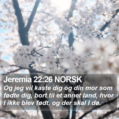 Jeremia 22:26 NORSK Bible Verse Image