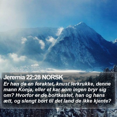 Jeremia 22:28 NORSK Bible Verse Image