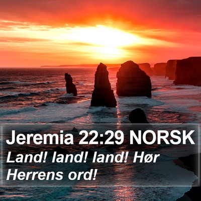 Jeremia 22:29 NORSK Bible Verse Image