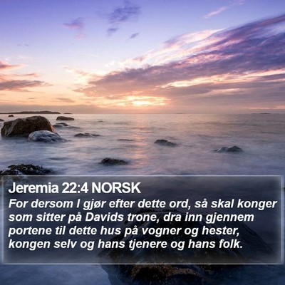 Jeremia 22:4 NORSK Bible Verse Image