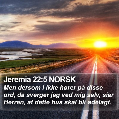 Jeremia 22:5 NORSK Bible Verse Image