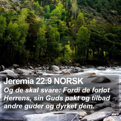 Jeremia 22:9 NORSK Bible Verse Image