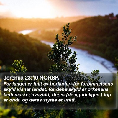 Jeremia 23:10 NORSK Bible Verse Image