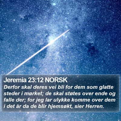 Jeremia 23:12 NORSK Bible Verse Image