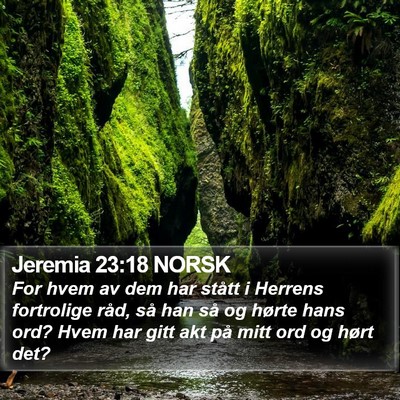 Jeremia 23:18 NORSK Bible Verse Image