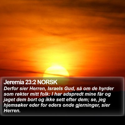 Jeremia 23:2 NORSK Bible Verse Image