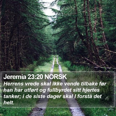 Jeremia 23:20 NORSK Bible Verse Image