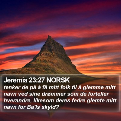 Jeremia 23:27 NORSK Bible Verse Image